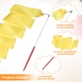 thumbnail image 3 of Uxcell 2 Pcs Dance Ribbons, 78.7" Rhythmic Gymnastics Ribbon Streamers Dancer Wand Twirling Dancing Ribbons for Artistic Dancing Gymnastics Training, Yellow, 3 of 7