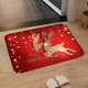 thumbnail image 5 of Alfombra antideslizante Padre de alces Rectangur Red Fnnel Absorbente para el año Decoración de Interior de Navidad E Yotijar Alfombra manta, 5 of 8