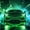 Green Black, variant on Castle Fairy Neon Sports Car Twin Sheet Sets 3pcs for Kids, Red City Glow Bedding for Bedroom, Red Black