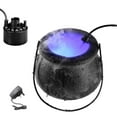 thumbnail image 1 of Mist Maker Fogger, máquina de niebla, máquina de humo de 16 W con 12 luces LED que cambian de color para clubes, fiestas, espectáculos en escenario, negro mate, 1 of 4