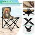 thumbnail image 4 of WOBOGO Illustration Of A Dove Of Peace with White Lily Camping Chair Convenient Four Corner Backrest Folding Stool Can Hold Up to 220lbs, 4 of 8
