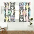 thumbnail image 2 of MKHERT Cute Cats For Children Window Curtains Kitchen Curtain Room Bedroom Drapes Curtains 26x39 inch, 2 Piece, 2 of 3
