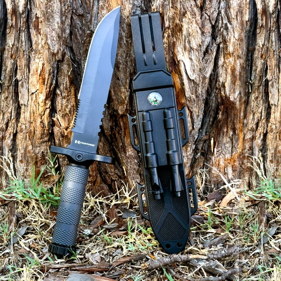 Humvee Next Gen. Survival Knife w/ Sharpener & Firestarter