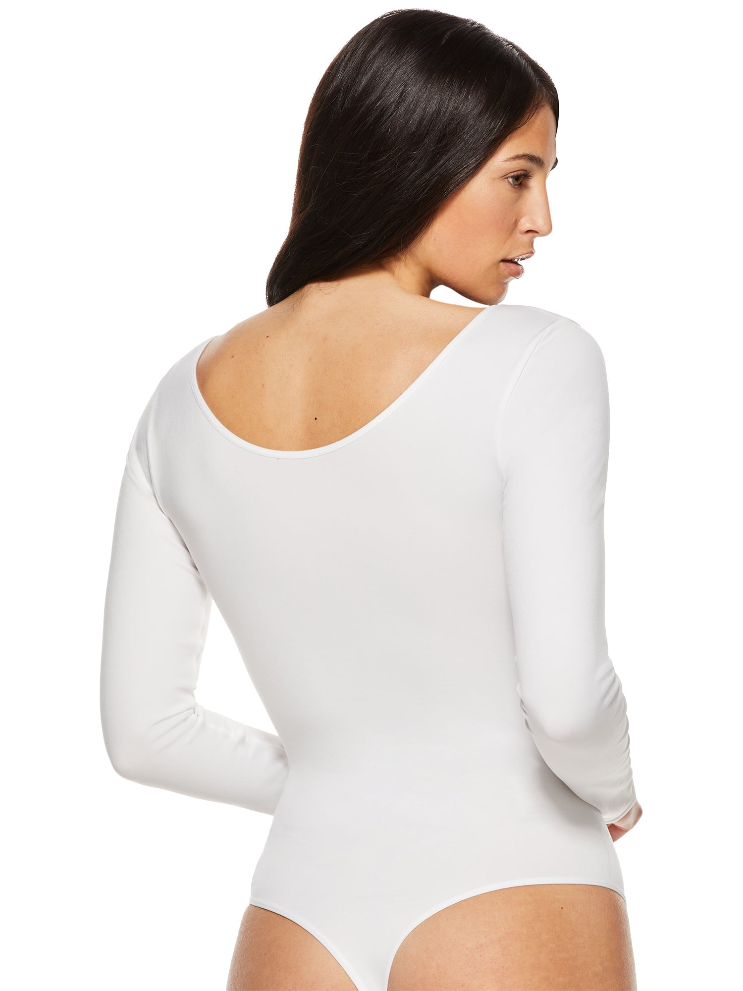 Sofia Jeans by Sofia Vergara Women's Scoop Neck Long Sleeve Bodysuit