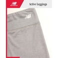 thumbnail image 2 of Leggings deportivos New Balance para niñas, pantalones largos de yoga de alto rendimiento, mallas para entrenamiento deportivo y baile (7-16), tallas 7-8, gris jaspeado, 2 of 6