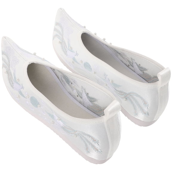 PENIKOKO Women's Formal Shoes Vintage Fabric Comfortable Dress Shoes 1 Pair Stylish Office Footwear