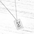 thumbnail image 5 of KFFKFF - Silver Stainless Steel Personalized Pet Dog Tag Necklace Engravable Cat Portrait Pendant, 5 of 5
