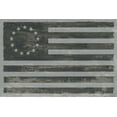 thumbnail image 2 of Schlabach, Sue 14x11 Black Ornate Wood Framed with Double Matting Museum Art Print Titled - Slate American Flag, 2 of 4