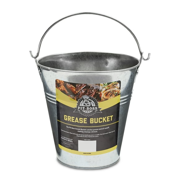 Pit Boss Steel Grease Bucket - Heavy Duty - 6 In.