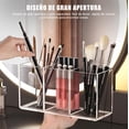 thumbnail image 4 of Organizador Brochas y Paletas Maquillaje Transparente Acrílico, Organizador Brochas Maquillaje 3 Ranuras, 7 Secciones Organizadores Paletas, para Tocadores, 4 of 4