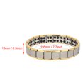 thumbnail image 1 of Pulsera Germanio Titanio Acero Pulsera Imán Salud Curación JoyeríaDorado, 1 of 7