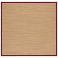 thumbnail image 3 of Safavieh Natural Fiber Jovana Solid Area Rug, Maize/Burgundy, 6' x 6' Square, 3 of 13