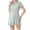 Green, variant on Women's Casual Nightgown Quarter Zip Collared Pajamas Comfy Short Sleeve Night Sleep and Daily Casual Outfits