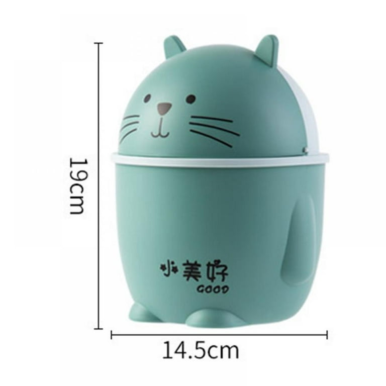 Cute Mini Desktop Trash can Trash Can for Office Desktop Coffee Table  Kitchen Small Garbage Can Cute Plastic Trash Can Shake Cover Bucket Small  Paper Basket 