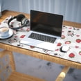 thumbnail image 3 of Long Mouse Pads for Desk,White Cow Strawberry Heart Pattern Desk Mats on Top Of Desks, Desk Mouse Pad Extra Large with 3mm Non-Slip Base and Stitched Edge for Gaming,Office,Work,Home 35.4"x15.7", 3 of 6