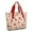 Beige Christmas Santa, variant on Tote Bag for Women - Black and White Christmas Snowflake Pattern Shoulder Bag - Large Utility Work Duffle Bag with Zipper Handbag for Travel, Work, Sprots