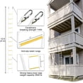 thumbnail image 4 of ISOP Rope Ladder Fire Escape Use | Emergency Exit Ladder 8/13/16/25/32 ft | Retractable Safety Rope Ladders with Carabiners – Lightweight & Compact | Multi Function | Reusable, 4 of 9