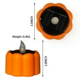 thumbnail image 6 of AMERTEER 6pcs Pumpkin Candles Halloween Decorations Solar Powered Tea Lights Waterproof Outdoor Flameless LED Candles Flicker Pumpkin Decorations for Jack-Lanterns Garden Party Holidays, 6 of 6
