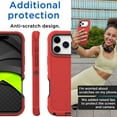 thumbnail image 5 of For iPhone 17 Pro Max Case With Belt Clip, Kickstand, Shockproof Dust/Drop Proof 3 in 1 Full Body Rugged Heavy Duty Durable Cover Red, 5 of 6