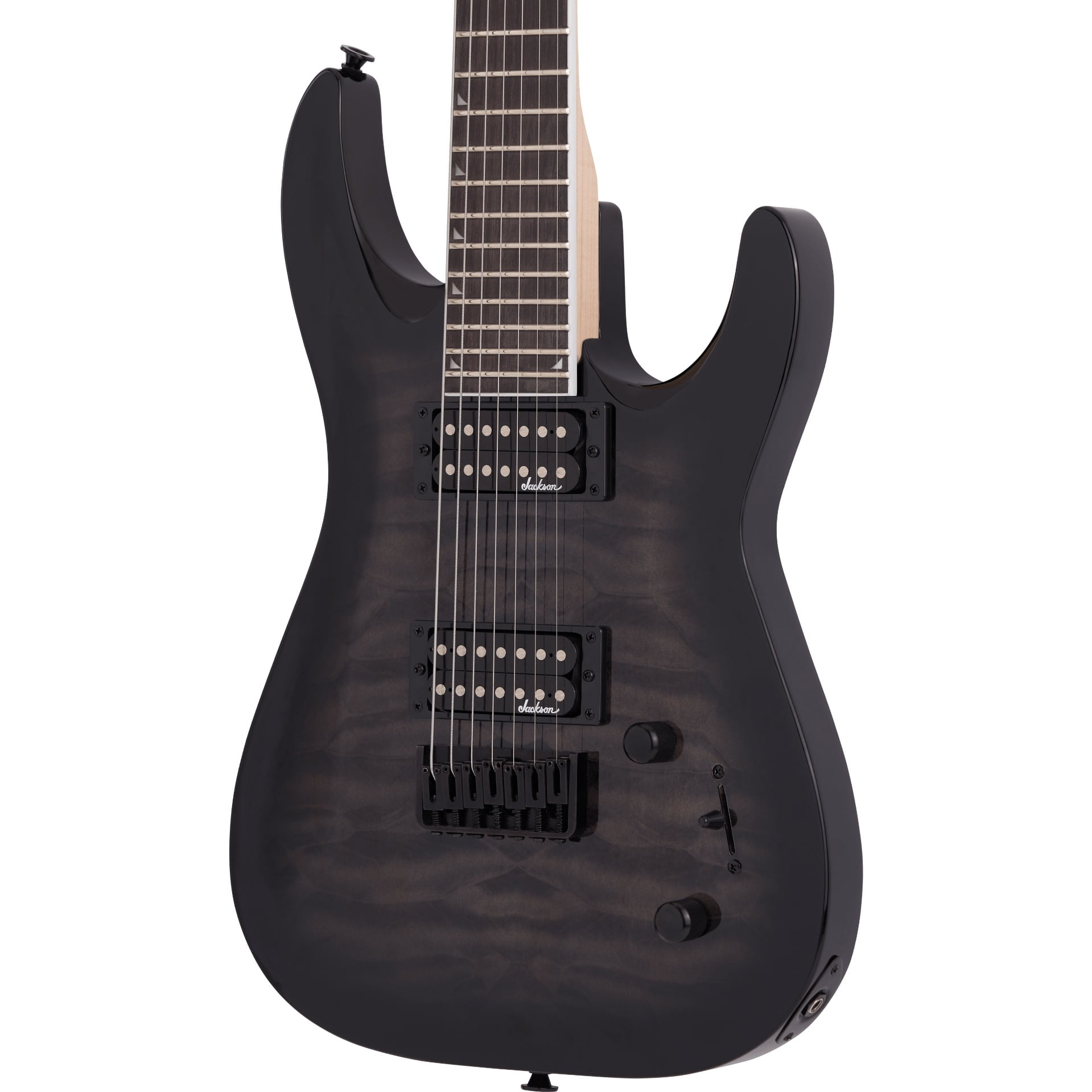 Jackson JS Series Dinky Arch Top JS32Q DKA HT 6-String Electric Guitar with Amaranth Fingerboard (Right-Handed, Transparent Black Burst)