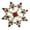 White, variant on Doily Boutique Christmas Tablecloth or Table Topper Star Embroidered with Red Candles and Fabric, Size 36 inches