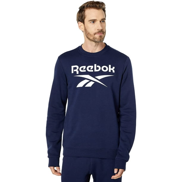 Reebok Womens Crewneck Sweatshirt Vector Navy Medium Walmart
