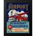 thumbnail image 2 of Vintage Booze Labels 15x18 Black Modern Framed Museum Art Print Titled - Airport Straight Whiskey, 2 of 5