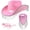 Pink, variant on Women's Cowboy Hat Set with Bandana and Heart-Shaped Sunglasses, Cowboy Hat Rhinestone Fringe Wide Brim Disco Cowboy Hat Pink