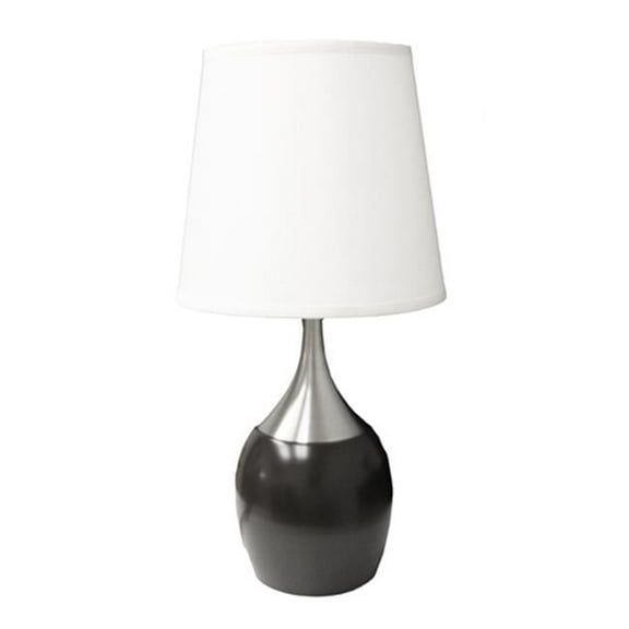 24 in. H Espresso-Silver Touch-On Table Lamp