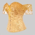 thumbnail image 3 of Women's Off-the-Shoulder Corset Top Ruffle Sleeve Sweetheart Neck Bustier Vintage Overbust Corset with Front Hook L, 3 of 5