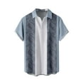 thumbnail image 4 of Mens Shirts with Pocket Button Down Loose Fit Summer Casual Tops Vintage Fifties Short Sleeve Collared Shirts, 4 of 4