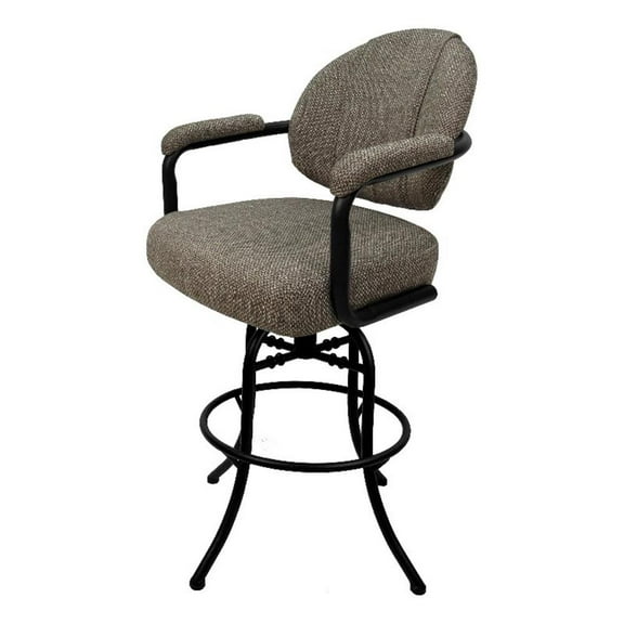Swivel Tilt Metal 30" Bar Stools - M-70 - Plumley Cocoa on Black