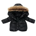 thumbnail image 2 of ATOGUTA Boys Girls Ski Jacket Warm Winter Coat Windproof Rain Jacket Snow Coat Black, Size 6M-5T, 2 of 5