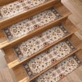 thumbnail image 1 of Tapis d'Escalier Imprimé Style Européen Élégant Ensemble de Tapis d'Escalier Non Durables pour Marches Intérieures Réduction de Bruit Tapis Décoratifs 03, 1 of 6
