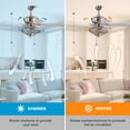 thumbnail image 4 of Gymax 52'' Remote Control Ceiling Fan with Light Nickel Plated Color Wooden Blades, 4 of 10