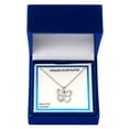 thumbnail image 4 of Fine Silver Plated Butterfly Necklace with Simulated Diamonds Adult, 4 of 6