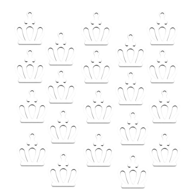 20pcs Colgantes de Acero Inoxidable Sunnimix para Bricolaje 10 x 11.5 mm