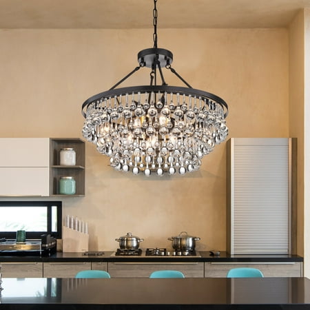 

Hong Kong best New Zhu Yuan lighting Co. Arosa Black 9-Light Chandelier for Living/Dining Room Bedroom