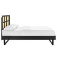 thumbnail image 4 of Modway Sidney Cane and Wood King Platform Bed With Angular Legs in Black, 4 of 9