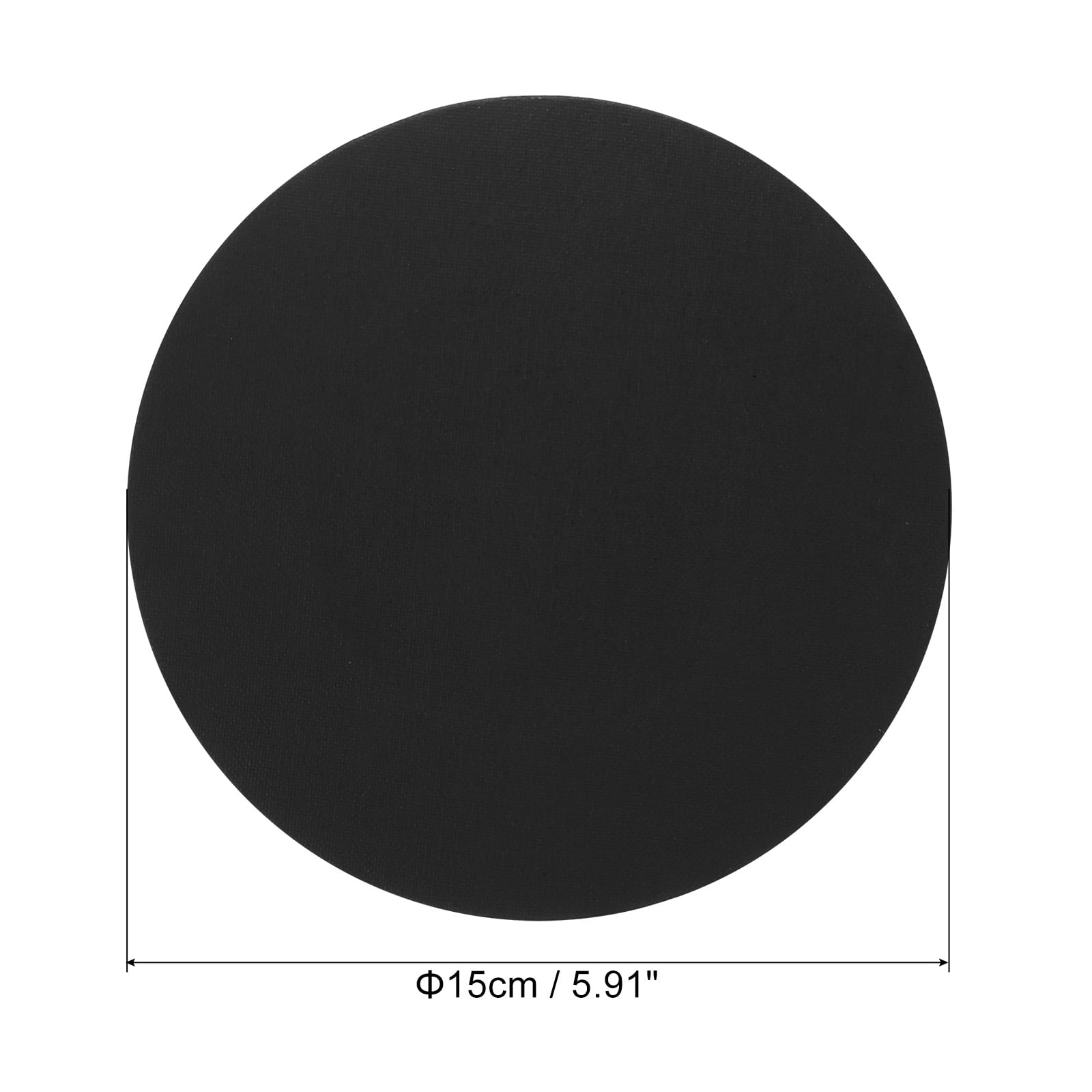 Uxcell Paint Canvases for Painting, 4 Pack 6 Inch Round Wood Frame Stretched Blank Art Board Panels Black