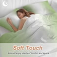 thumbnail image 4 of 3 Piece Dark Sea Green Ombre Duvet Cover Set Twin Size, Microfiber Comforter/Quilt Cover with Corner Ties and 2 Pillowcases, Modern Gradient Abstract Art All Season Soft Bedding with Zipper Closure, 4 of 8
