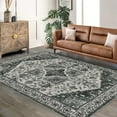 thumbnail image 6 of Geetinfly 8*10FT Area Rugs 1150Gsm 100% Polyester Rug 350Gsm Velvet Weight Pearl Velvet Washed Back Folding Simulation Printed Carpet Xm-Persia-Kuang Yi Liu Fang Gray green tone, 6 of 7
