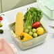 thumbnail image 2 of Pisexur Batería de cocina Cesta para verduras - Cesta para verduras, colador, lavado y verduras, cesta multifunción para lavar verduras, colador y recipiente para rem para la cocina del hogar, 2 of 9