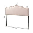 thumbnail image 6 of Baxton Studio Nadeen Modern and Contemporary Light Pink Velvet Fabric Upholstered Queen Size Headboard,Wholesale, 6 of 7