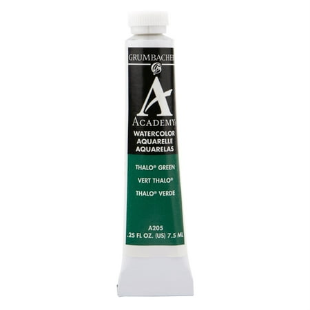 UPC: 0014173351012 | Grumbacher Academy Watercolor  7.5ml Tube  Thalo Green