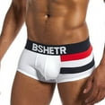 thumbnail image 3 of HUPOM Men'S Underwear Underwear For Men Pack Medium waist Elastic Waist Solid Boxer Briefs White 2XL, 3 of 8