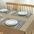 thumbnail image 3 of Set of 4 Waterproof Plaid Placemats Machine Washable Durable Linen Table Mats Heat Resistant Wrinkle Free Spill Proof Checkered Place Mats for Dining Table, 3 of 6