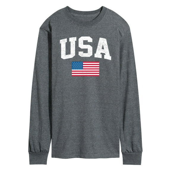 Instant Message - USA Flag - Men's Long Sleeve T-Shirt