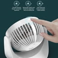 thumbnail image 2 of Matsuzay Ventilador eléctrico de portátil, 3 velocidades, ajustable, lavable, reutilizable, funcionamiento silencioso, 4W, 5V/1A, ventiladores de Electrónica Verde Carica batteria, 2 of 6