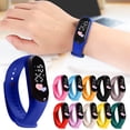 thumbnail image 3 of NovaStitch Heart Pattern Digital Display Silicone Wristband, Electronic Sports Watch for Women, Fashion ActivityWristband - Pink, 3 of 5